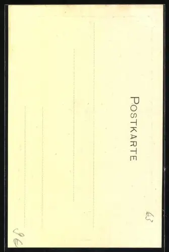 Künstler-AK Aschaffenburg, Geschäftige Herstallstrasse