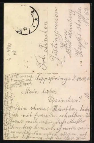 AK Bad Lippspringe, Partie am Auguste-Viktoria-Stift