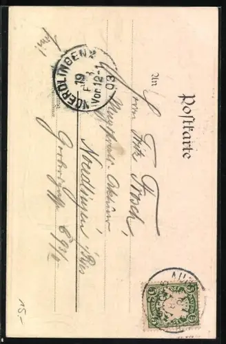 AK Augsburg, St. Ulrichskirche und Rotes Tor