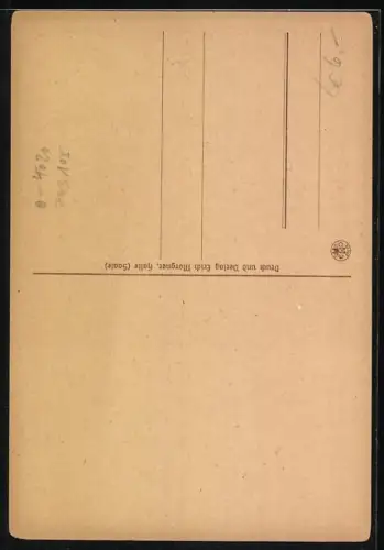 Künstler-AK Beesen / Elster, Restaurant Broihan-Schenke, Bogenbrücke über den Fluss