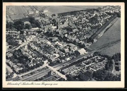 AK Otterndorf /Niederelbe, Ortsansicht vom Flugzeug aus
