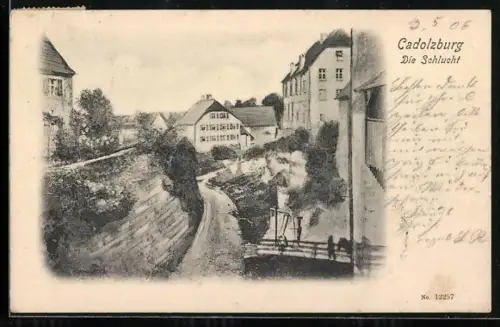 AK Cadolzburg, Blick in die Schlucht