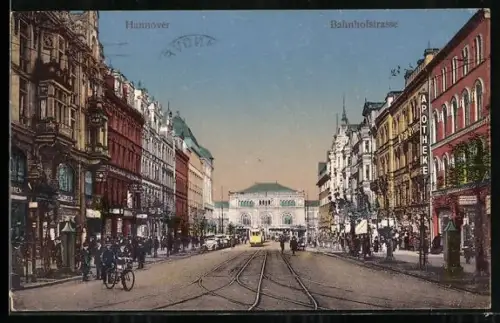 AK Hannover, Partie in der Bahnhofstrasse