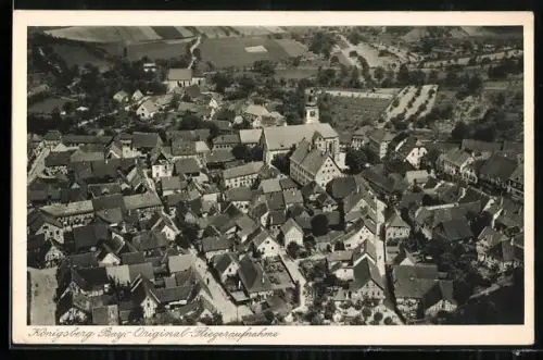 AK Königsberg /Bay., Ortsansicht, Fliegeraufnahme
