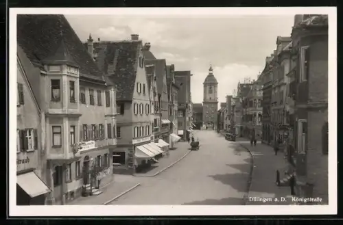 AK Dillingen a. D., Blick in die Königstrasse