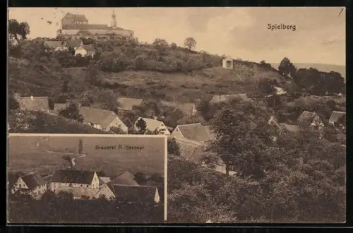 AK Spielberg, Brauerei A. Gentner, Teilansicht