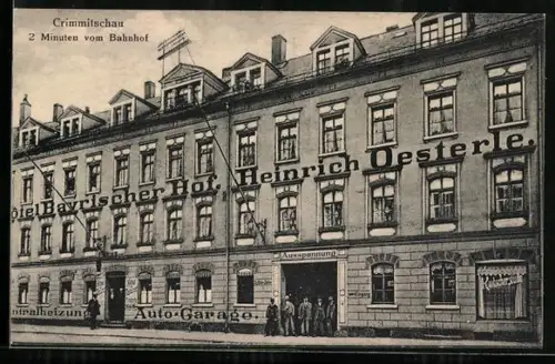 AK Crimmitschau, Hotel Bayrischer Hof, Heinrich Oesterle, Ausspannung