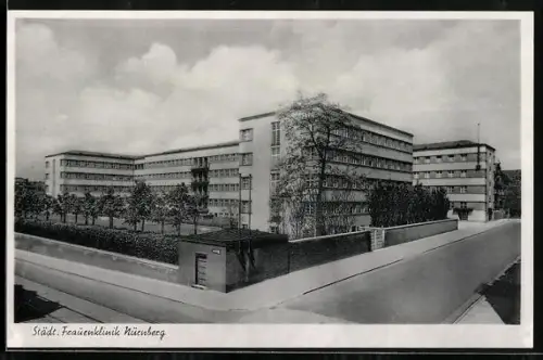 AK Nürnberg, Blick auf die Städtische Frauenklinik
