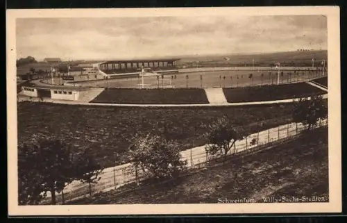 AK Schweinfurt am Main, Willy Sachs-Stadion, Totalansicht
