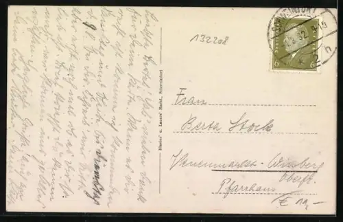 AK Schweinfurt, Spitalstrasse mit Blick zum Tor