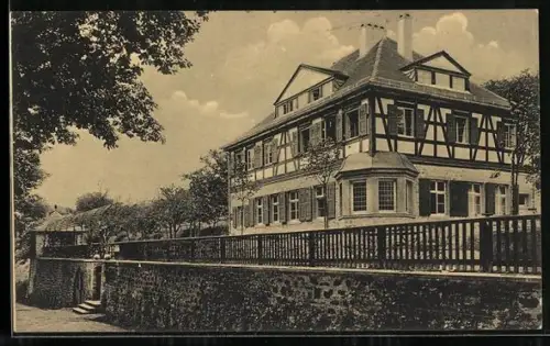 AK Mespelbrunn /Spessart, Schlossgasthaus Mespelbrunn von Aug. Rüger