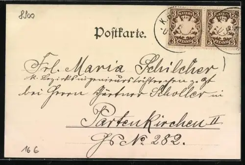 AK Augsburg, Kaiserstrasse vom Kaiserplatz aus gesehen