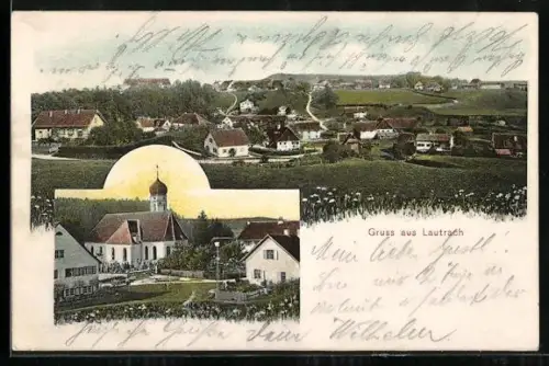 AK Lautrach, Kirche, Teilansicht