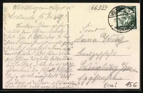 AK Völklingen /Saar, strasse mit Geschäften