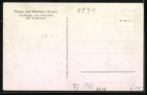 AK Fützen, Gasthaus zum Hirschen, Nebenzimmer, Totalansicht