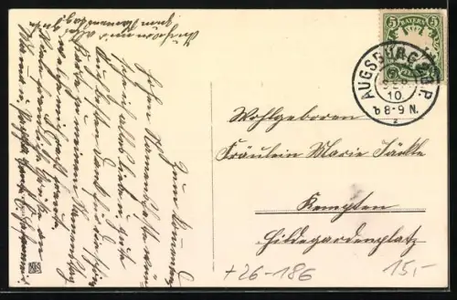 Künstler-AK Eugen Felle: Augsburg, Perlachturm und Rathaus