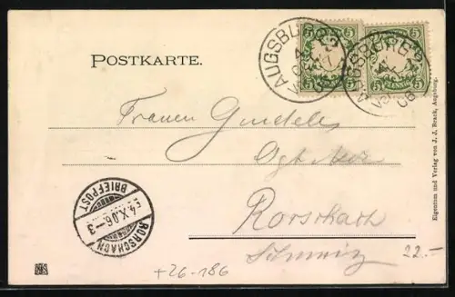 Künstler-AK Eugen Felle: Augsburg, Perlachturm & Rathaus, Konrad Peutinger 1465-1547, Jakob von Fugger d. J., 1559-1525