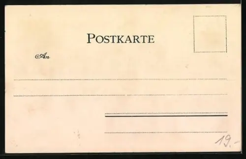 Lithographie Augsburg, Bismarckstrasse, Kaiserstrasse, Kaiserplatz