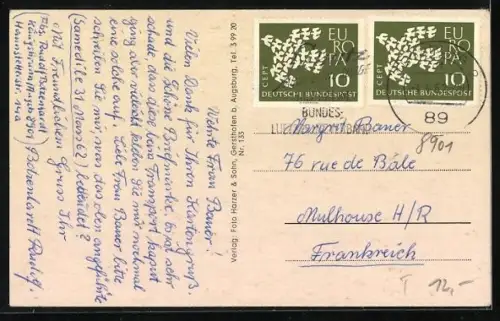 AK Stettenhofen, Lebensmittel-Geschäft Bernh. Müller, Katholische Kirche, Schule