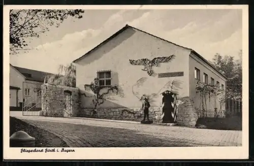 AK Fürth / Bayern, Fliegerhorst mit Reichsadler und 