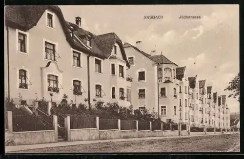 AK Ansbach / Bayern, Wohnhäuser in der Jüdtstrasse