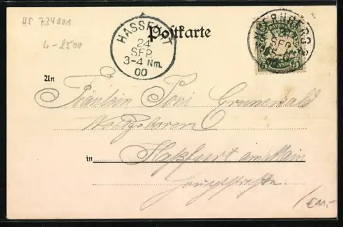 Passepartout-AK Nürnberg, Cafe Habsburg, Innenansichten