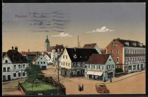 AK Zirndorf, Strassenpartie mit Passanten