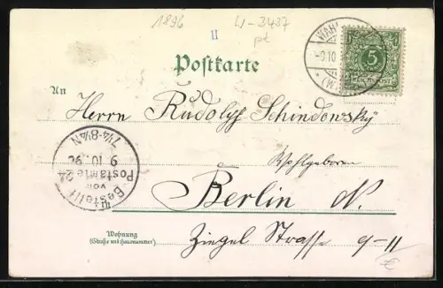 Lithographie Bad Sooden-Allendorf, alter Salzbrunnen, Kurhaus und Ortsansicht