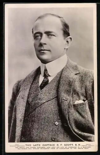 AK Portrait von Captain Robert Falcon Scott, Leiter der Antarktisexpedition 1911/1912