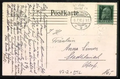 AK Würzburg, Studentenwappen der Burschenschaft Germania