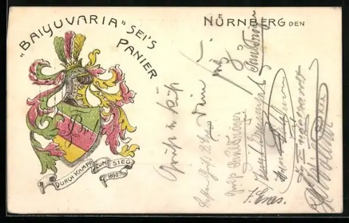 AK Nürnberg, Studentenwappen der Burschenschaft Baiyuvaria