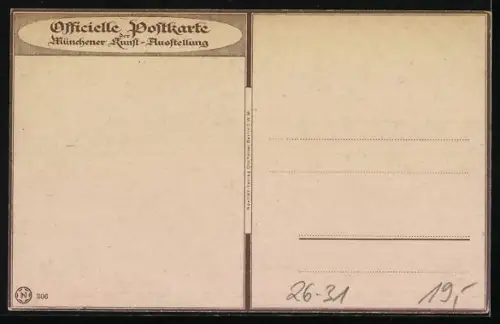 Künstler-AK Richard Müller: Liegender Frauenakt mit Schmetterling