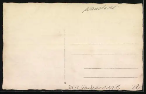 Foto-AK Mann auf Wanderer-Motorrad mit 1,5 PS, Kennzeichen IM-71344