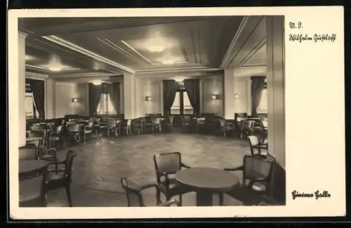 AK K. d. F.-Passagierschiff Wilhelm Gustloff, Hintere Halle