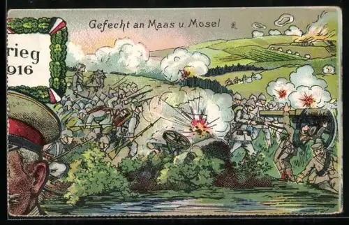 Puzzle-AK 10 Karten, Paul von Hindenburg mit Schlachtszenen aus Warschau, Czenstochau, Soldau, Antwerpen und Lüttich