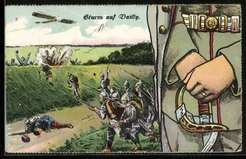 Puzzle-AK 10 Karten, Paul von Hindenburg mit Schlachtszenen aus Warschau, Czenstochau, Soldau, Antwerpen und Lüttich