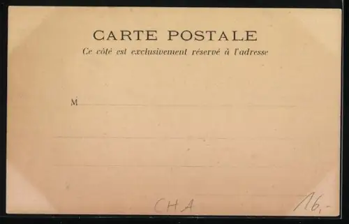 Lithographie Frau im traditionellen Kostüm, chinesische Flagge mit Drachen