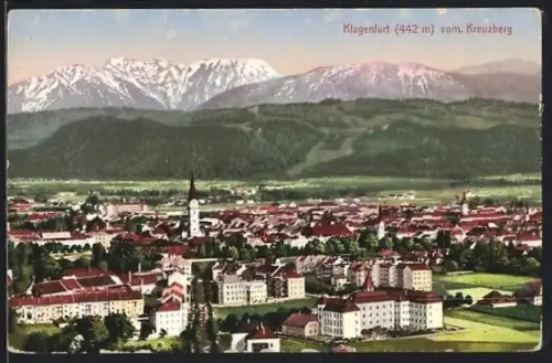 AK Klagenfurt, Teilansicht vom Kreuzberg aus