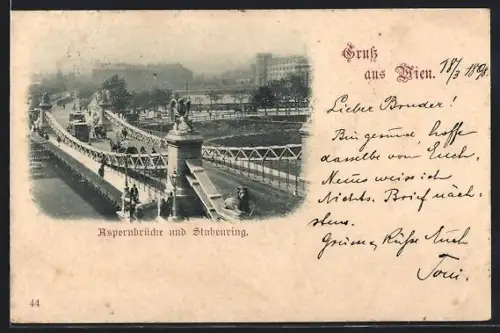 AK Wien, Aspernbrücke und Stubenring