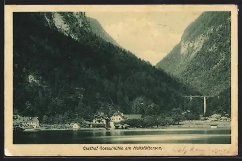 AK Hallstatt, Gasthof Gosaumühle am Hallstättersee
