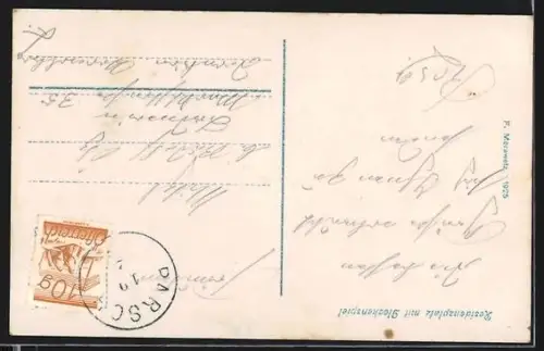 AK Salzburg, Strassenpartie mit Rathaus