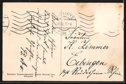 AK Innsbruck, Strassenpartie mit Kirche