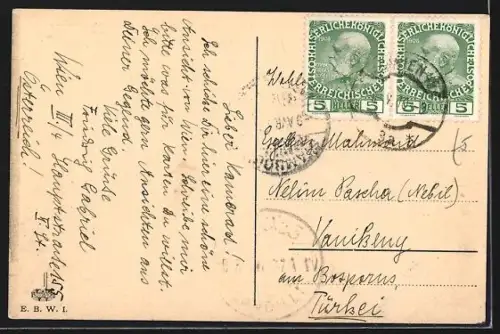 AK Wien, Schwarzenbergplatz mit Strassenbahn