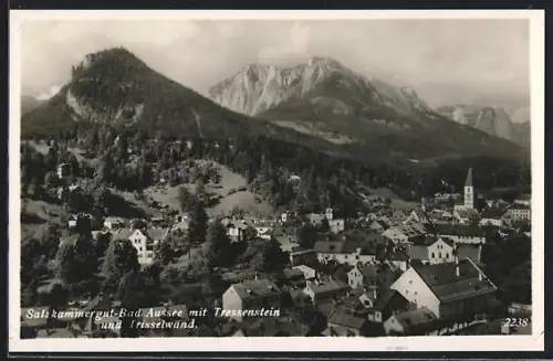 AK Bad Aussee, Salzkammergut, Teilansicht mit Tressenstein und Trisselwand