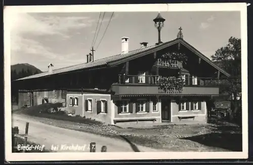 AK Kirchdorf i. T., Hotel Einöd-Hof mit Strassenpartie