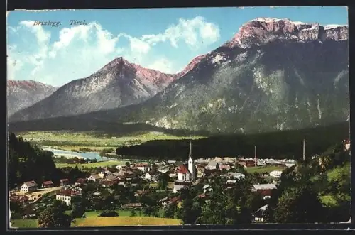 AK Brixlegg, Totalansicht mit Bergpanorama