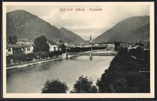 AK Bad Ischl, Ortsansicht mit Esplanade