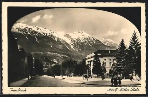 AK Innsbruck, Platz durch Tor gesehen