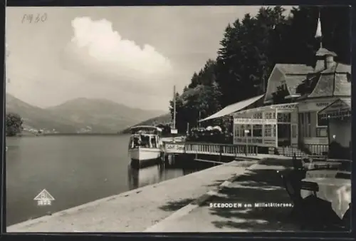 AK Seeboden am Millstättersee, Strandcafe-Konditorei Santner