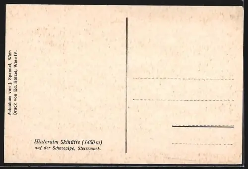 AK Neuberg an der Mürz, Schneealpe, Hinteralm Skihütte im Schnee